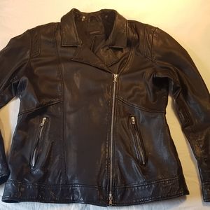 Danier leather moto jacket (size L or 14ish?)